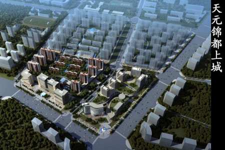 山東省臨沂市天元錦都上城鳥瞰圖